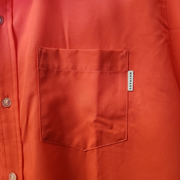 MAVRANS NEON CORAL GAME WEEKEND BUTTOON DOWN SHORT SLEEVE SHIRT SIZE XL - Picture 6 of 13
